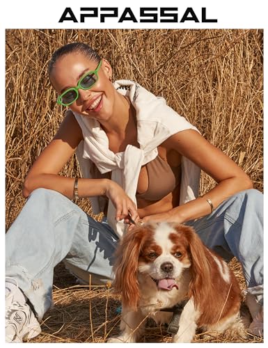Retro Small Rectangle Sunglasses for Women Men Trendy Narrow Square Sunnies AP3729