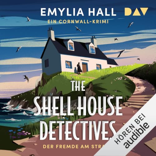 Diseño de la portada del título The Shell House Detectives - Der Fremde am Strand