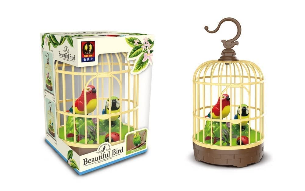 HARIDUN Beautiful Bird Sensor Activated Pet Toy in Hanging Cage with Music, Singing,Moving, Chirping for Kids/Adult for Home Decor/Living Room/Garden Pack of 1 (B0BTZ6GFN6) Amazon Price History, Amazon Price Tracker