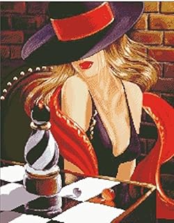 Queen of the Bar cotton thread 14 ct 200x254 stitch.26 colors 45x57cm counted cross stitch kits