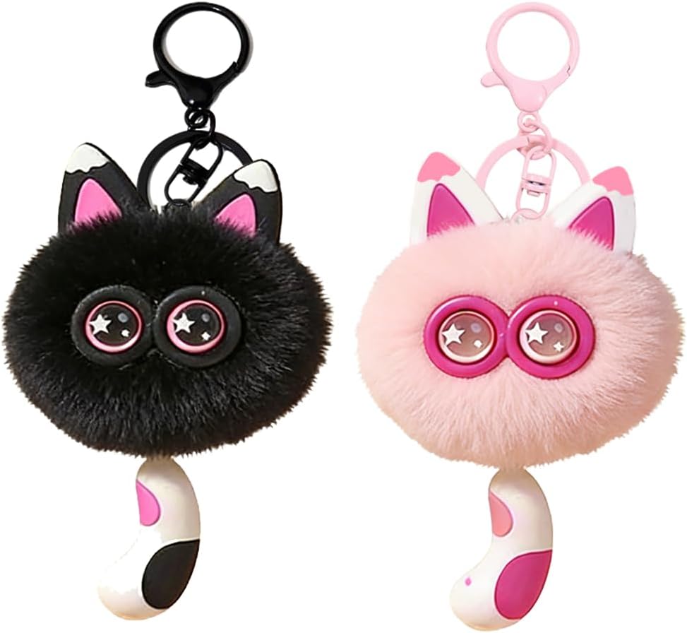ぬいぐるみ キーホルダー かわいい 動物 ペンダント バッグペンダント キーチェーン 吊り飾り プレゼント かわいい パートナー 友人 家族への贈り物 白 青 ピンク グレー
