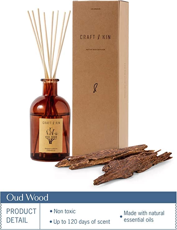 Vela aromática y difusor de varillas con aroma a madera miniatura 5