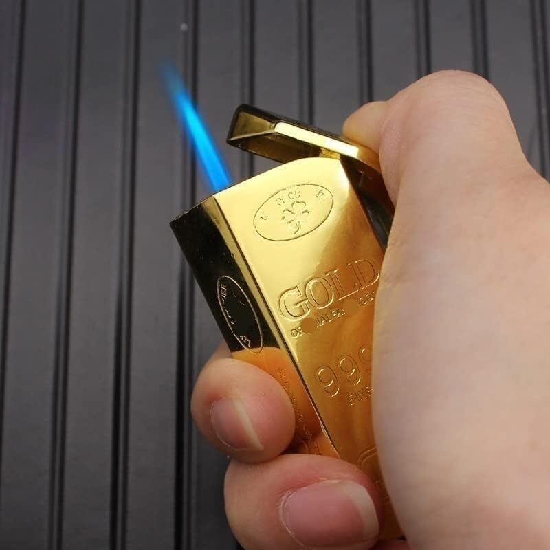Encendedor metálico forma barra de oro reutilizable miniatura 2