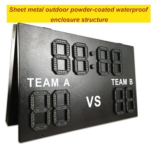 Marcador electrónico LED de fútbol 100x60cm con control remoto miniatura 3