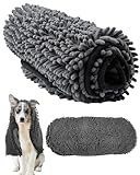 VISKS 犬用タオル 超吸水ペットタオル|雪尼ール繊維の柔らかく肌に優しい材質、3D立体綿毛条デザインで の吸水力、双口袋で宠物が挣脱しにくい、長条形で中型・大型犬にも適した、速乾性に シャンプータオル、ペット ボディタオル、犬 ボディタオル、猫 バスタオル、犬の風呂、ペットのクリーンアップ、シャンプー用タオル、乾燥時間の短縮、犬 猫 用 体拭き ドライヤータオル、安全で耐久性