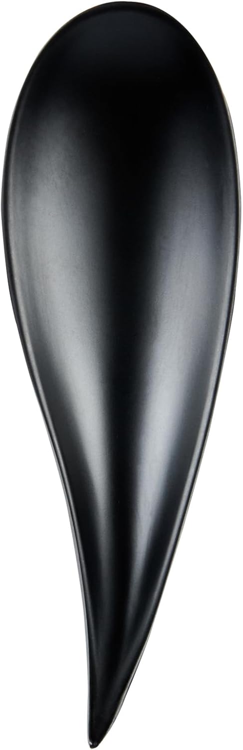 Voga 4.3 x 1.8 x 1.8 Inch Tasting Spoons, 10 Teardrop Appetizer Tasting Spoons - Premium, Versatile, Black Melamine Sample Spoons, Top Rack Dishwashable, For Appetizer Or Desserts - Restaurantware