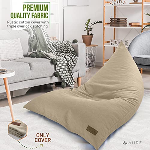 Aiire XXL Sitzsack Erwachsene Bezug - Riesen Sitzsäcke Flauschig ohne Füllung - Modern Bodenkissen Grob, Bodenstuhl Boho… – Bild 6