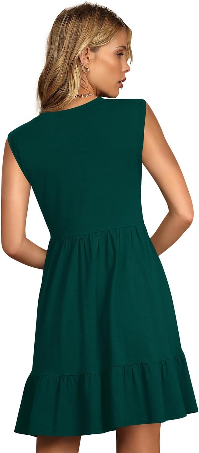 Nova In Sky Womens Summer Dress Short Sleeve Casual T Shirt Dresses 2025 Flowy Beach V-Neck Sundresses with Pockets - Image 2