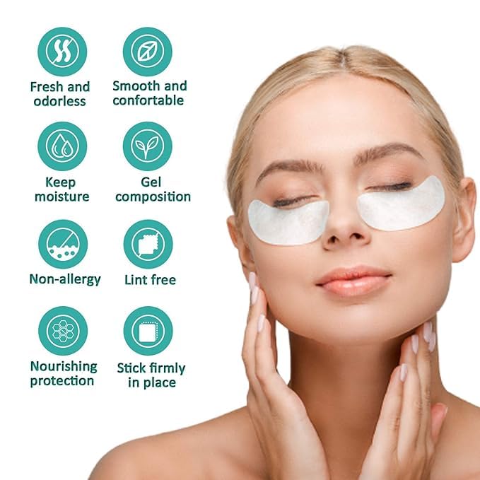 DClub Hydrogel Eye Patches Gel Lash Extensions, Under Eye Patches, Lint Free Eyelash Pads, Lash Lift Pads for Supplies, Beauty Eyelash Extension Tools. (50 PAIR) 3