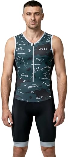 KONA Assault Triathlon Race Suit - Speedsuit Skinsuit Trisuit Sleeveless