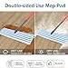 qposdr 4 Pack Microfiber Mop Pads for O Cedar Mop Replace Head, Flip Mop Refills Compatible with O-Cedar Hardwood Floor 'N More, Reusable & Washable Mop Covers for Dry/Wet Use