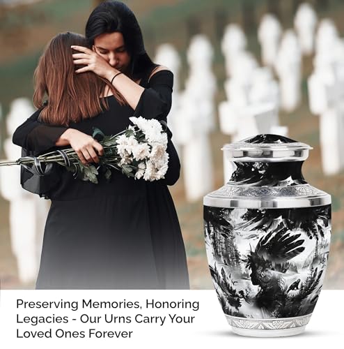 Image of Native American Themed Urns - Cremation Urn - Cremation Urns for Human Ashes Adult Male - Decorative Urns - Ashes Urn Adult (10 inch Pack of 1)