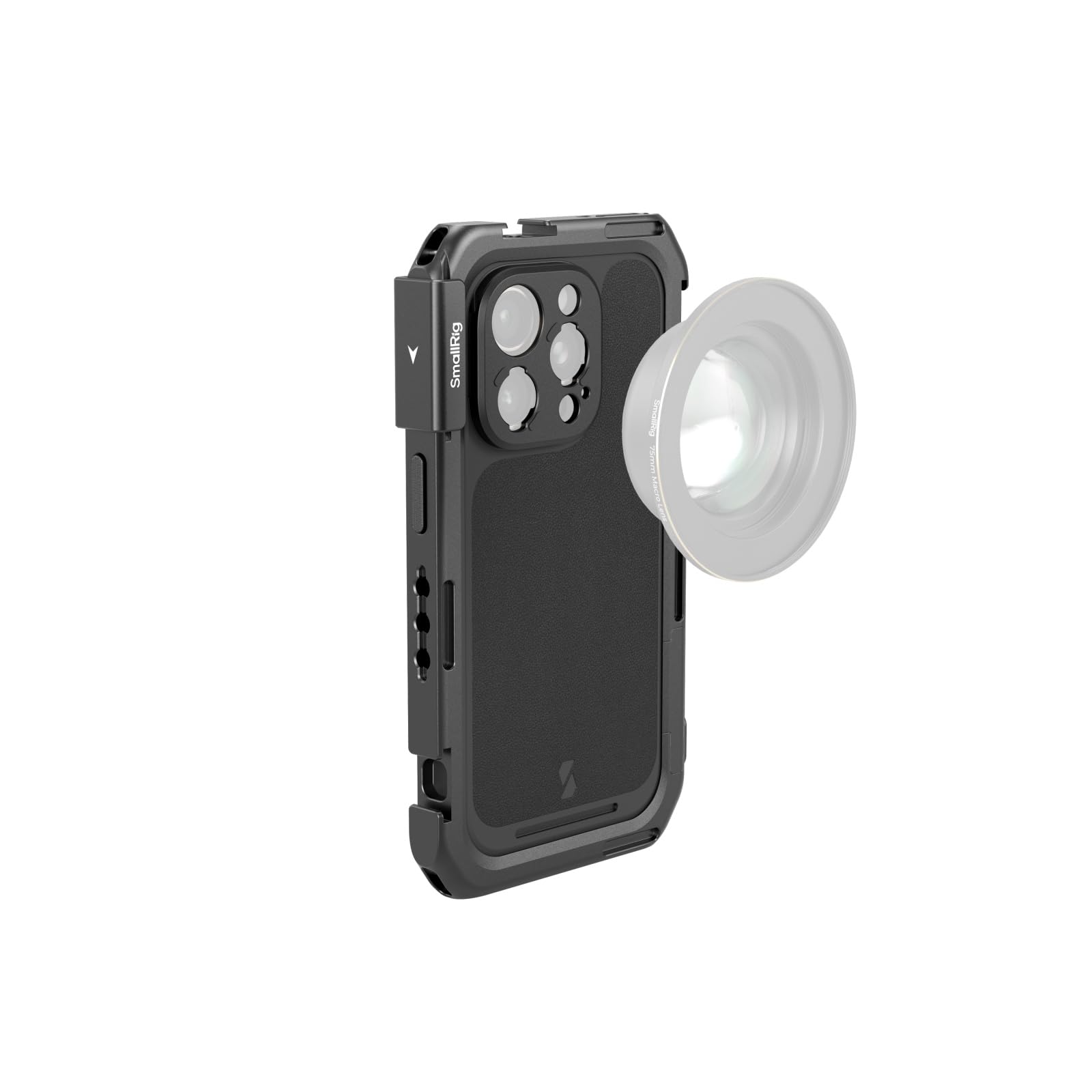 SMALLRIG Mobile Video Cage dla iPhone'a 16 Pro, Phone Cage z etui na telefon z tylną płytą obiektywu z mocowaniem T, obsługa MagSafe, zestaw wideo z szybkim zwalnianiem do nagrywania filmów - 4828