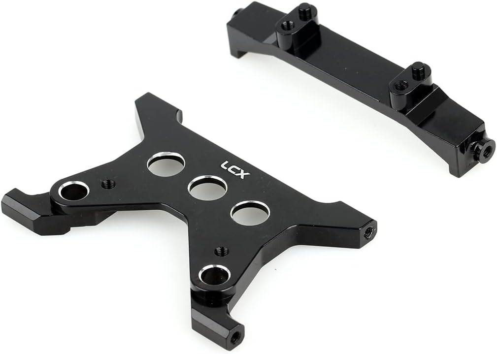 LCX Racing 1/10th RC Crawler Car CNC Machined Aluminum Frame Rail Brace Bracket Battery Tray Mounts for RC Car Axial SCX10 III SCX10.3, Upgrades Parts Accessories