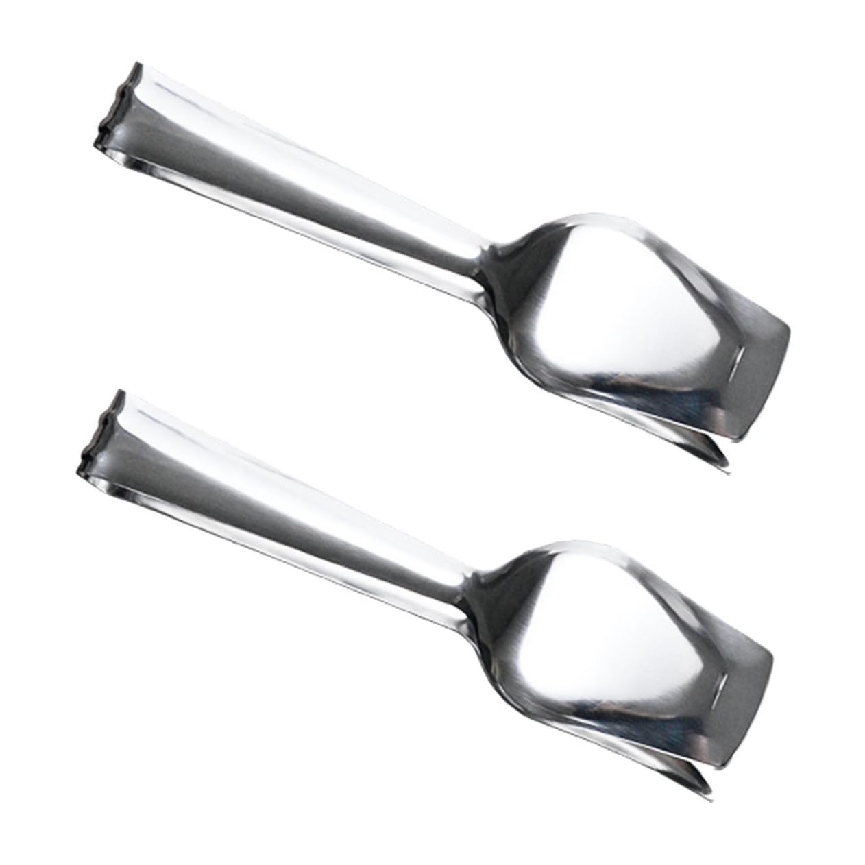 Pinza da Cucina per Pane in Acciaio Inox, Set 2 Pezzi | Leggera, Presa Sicura, Manico Stabile, per Festa in Casa e Matrimonio, Finitura Argento