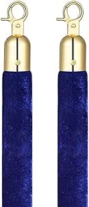 Amazon.com: WDZAIDN Velvet Stanchion Rope, Ropes with Gold Hooks, Thick ...