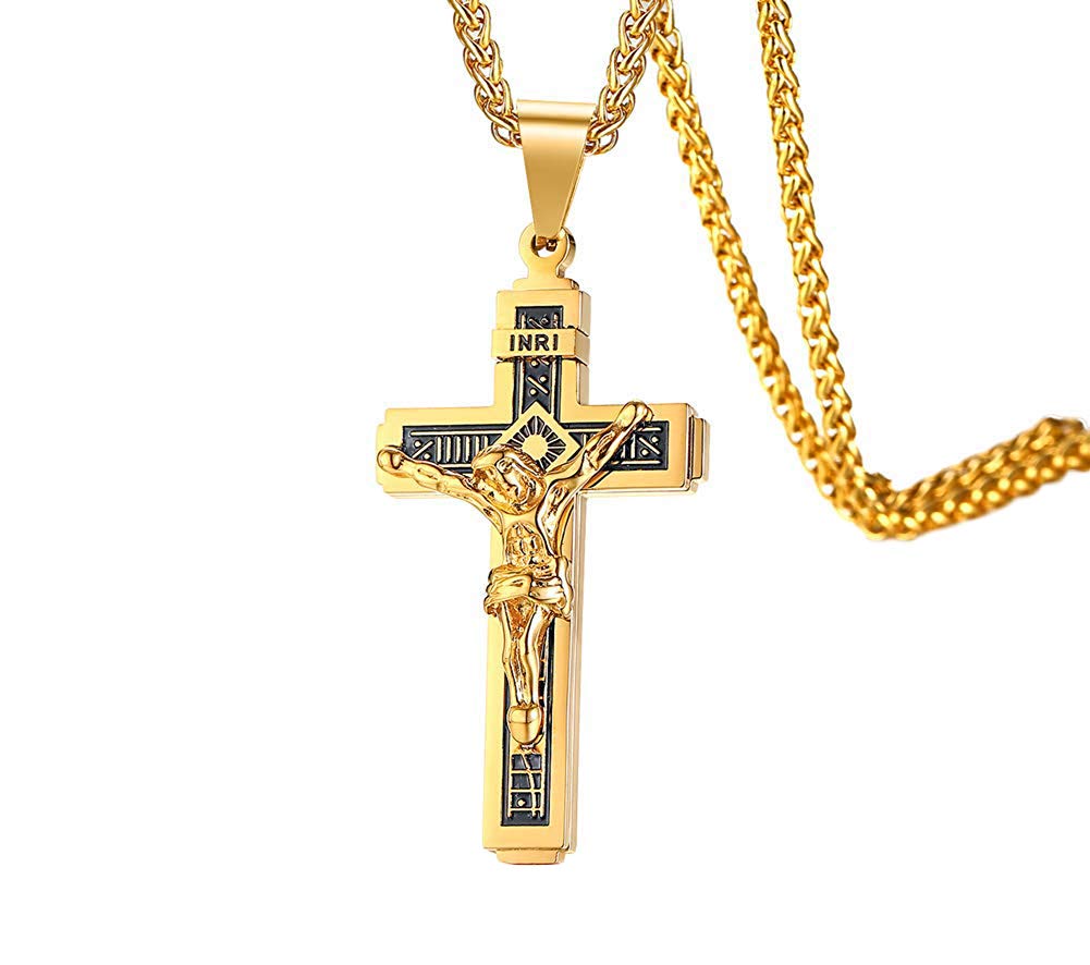 See full amazon price history chart for Asma Jewel House Catholic Jesus Christ on INRI Cross Crucifix Baptism Stainless Steel Pendant Necklace with 24" Chain for Men/Boys Asma Jewel House Catholic Jesus Christ on INRI Cross Crucifix Baptism Stainless Steel Pendant Necklace with 24" Chain for Men/Boys (B08YFLNNS7) Amazon Price History, Amazon Price Tracker