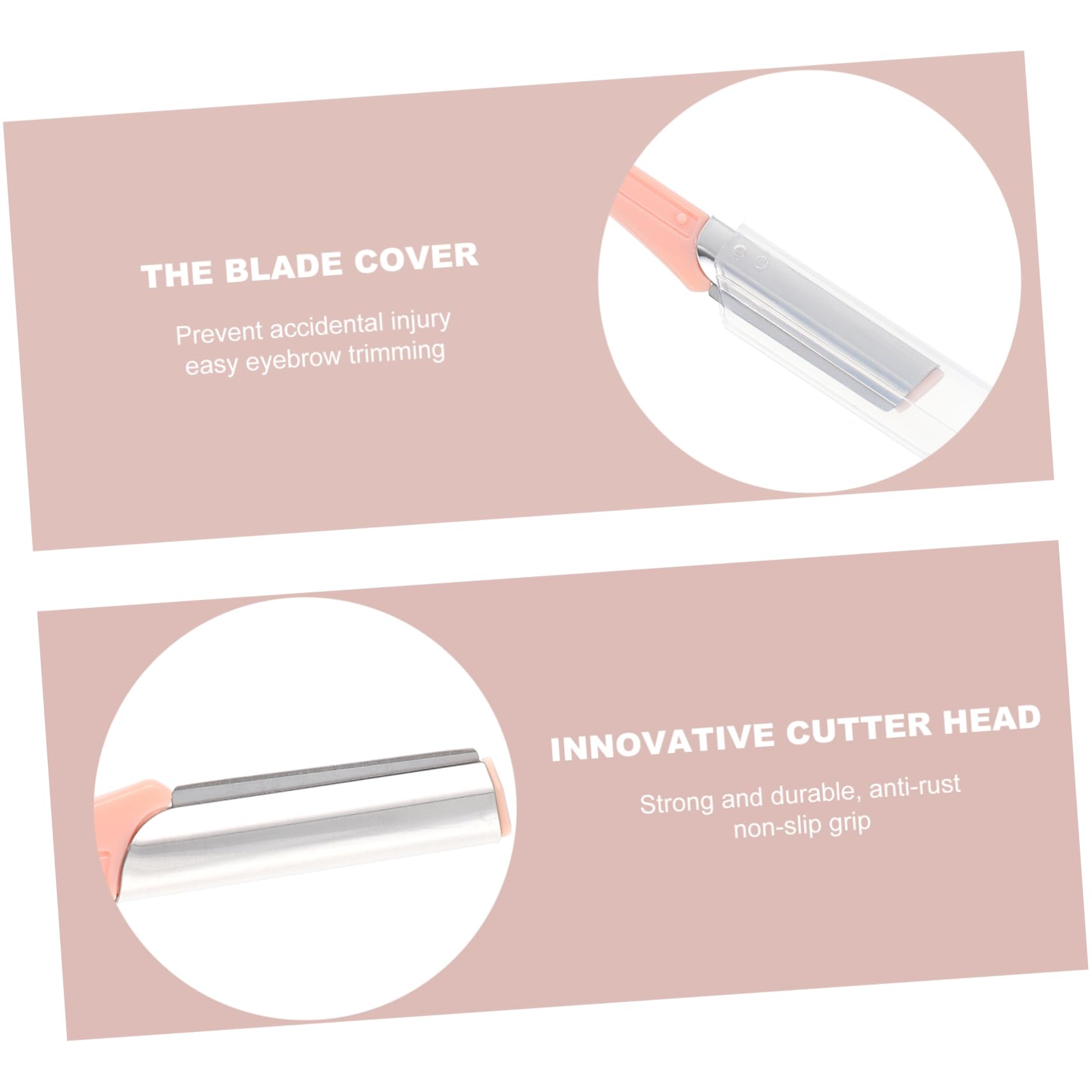 Baluue 9pezzi Rasoio Per Sopracciglia Con Manico Plastica Strumenti Pratici Per La Delle Sopracciglia Rasoio Eyebrow Shaper Rosa Facile Da Trasportare e Utilizzare