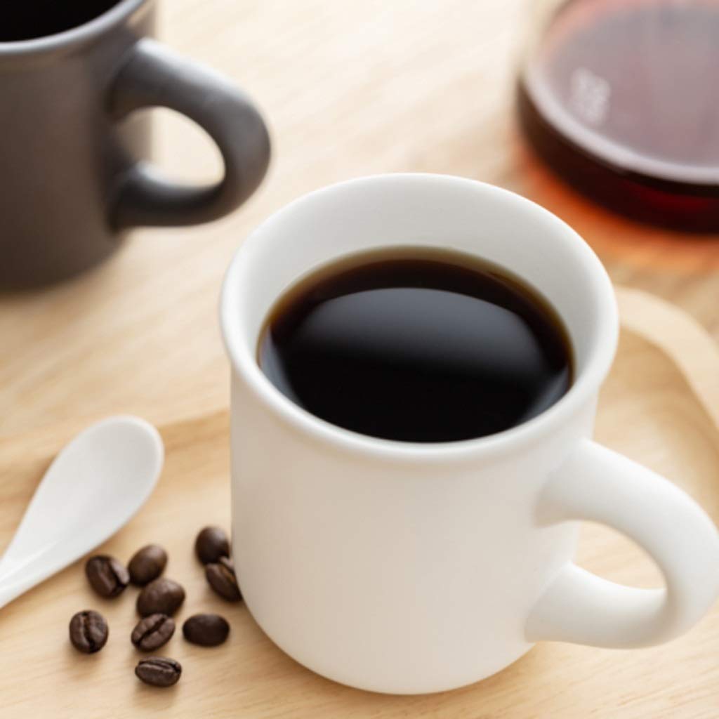 Kaffee-Becher Keramikbecher Glattes mattiertes Kapazitätsbecher verdickte Becherwand, um Verhütungs- und Wärmedämmungs-Kaffeetasse 300ml zu vermeiden (Color : White)