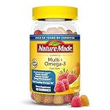 Nature Made Multivitamin for Him with Omega-3, Mens Multivitamins for Daily Nutritional Support, Multivitamin for Men, 80 Gummy Vitamins and Minerals, 40 Day Supply