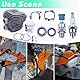 Adefol Zylinder und Kolben Kit für STIHL TS410 TS420 Trennsäge, 50mm Cylinder Piston Baugruppe + Zündkerze + Dekompressionsventil + Öldichtung + Dichtung Ersatzteile 13 in 1