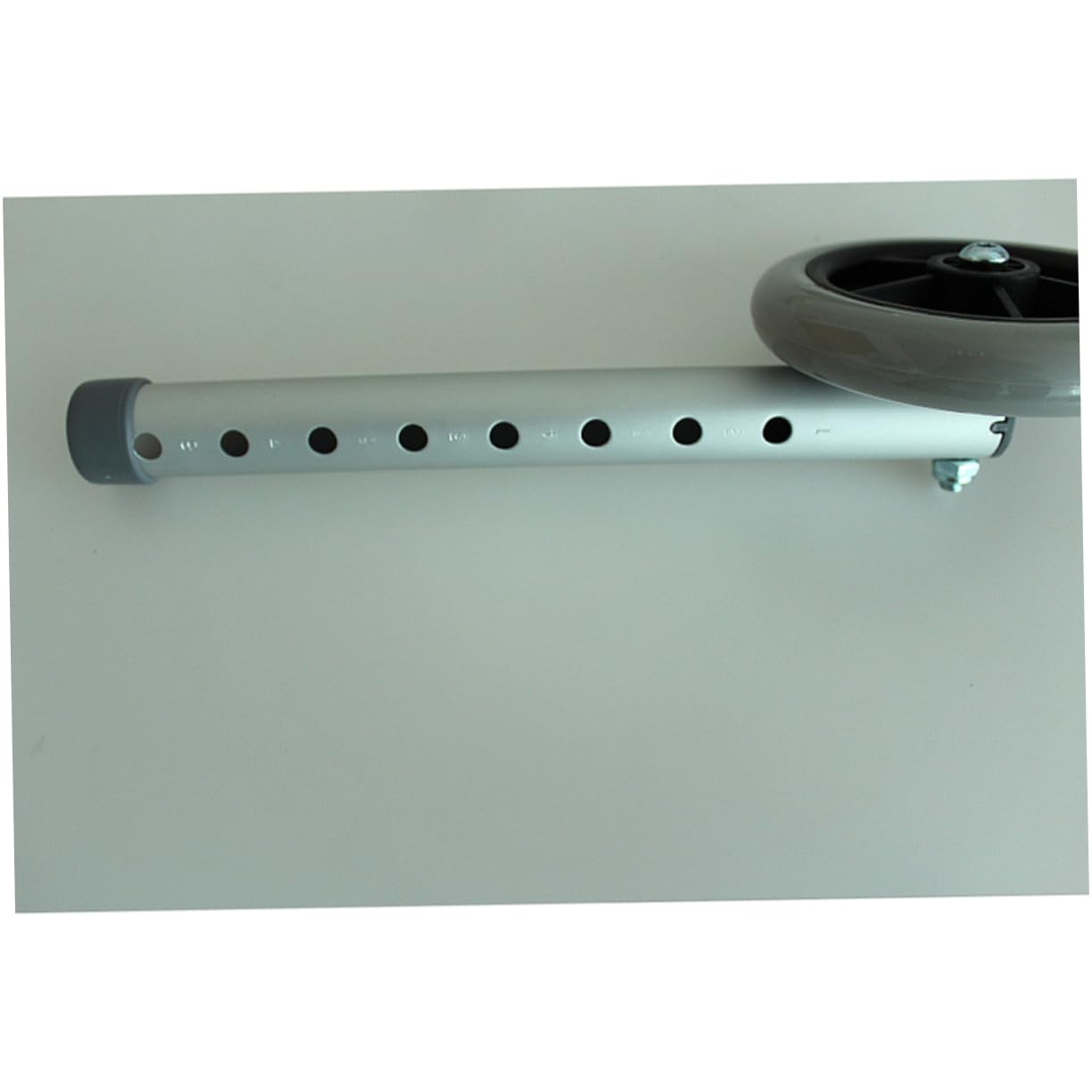 Healeved 2pcs Silver Walking Aid Replacement Wheel Wheelchair Wheel Aluminum Alloy Wheel for Rolling Walker