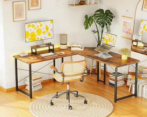 Casaottima L Shaped Gaming Desk With Monitor Stand thumb #1