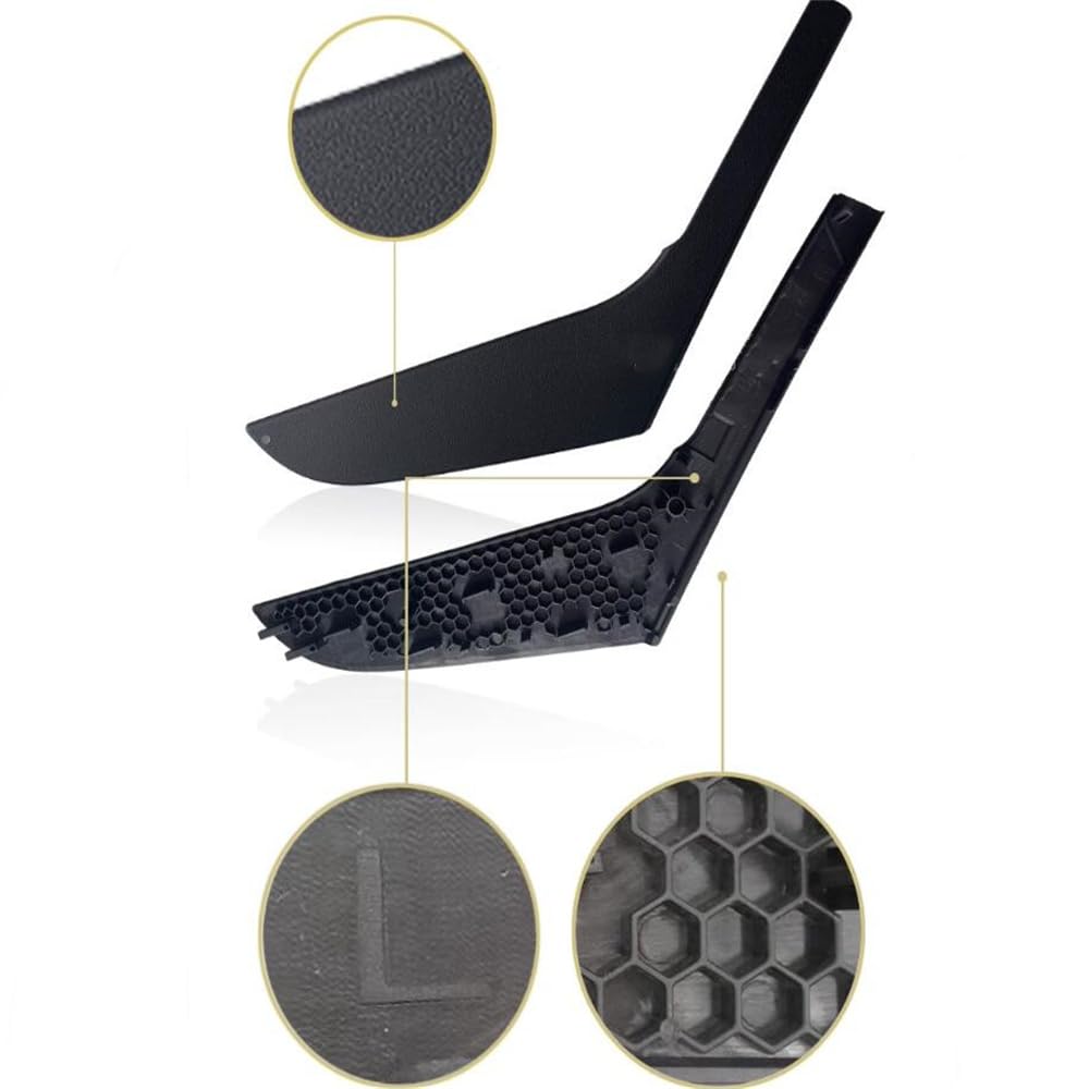 Cache Poignée Intérieure De Porte De Voiture Panneau De Garniture D'Accoudoir Intérieur Compatible avec VW Golf 6 GTI Mk6 2009-2013 -Noir -Droite+Gauche