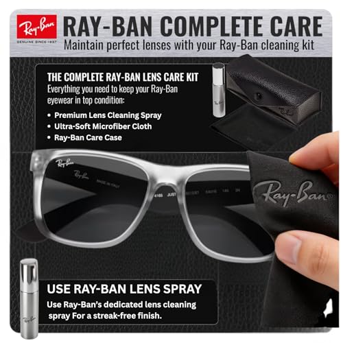 Image of Ray-Ban RB4165 JUSTIN COLOR MIX Square Shaped Sunglasses for Men with Official RAYBAN Eyewear Kit