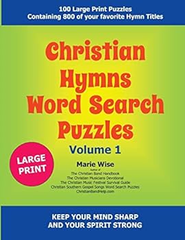 Paperback Christian Hymns Word Search Puzzles Volume 1 [Large Print] Book