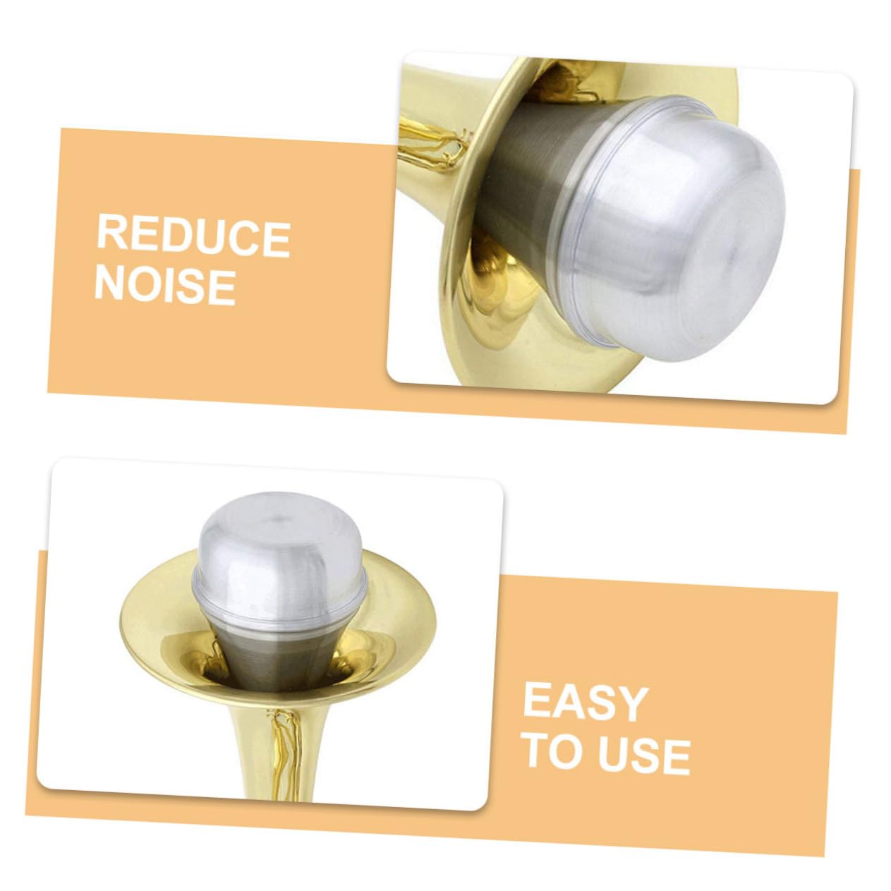 ibasenice 4pezzi Sordina Per Tromba Sughero Mute Per Pratica Musicale Con Installazione Facile e Riduzione Del Rumore Accessorio Per Strumenti Fiato Per Musicisti e Studenti