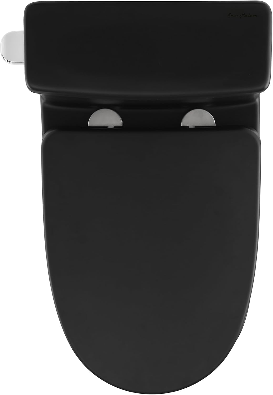 Swiss Madison Sublime II One-Piece 12" Rough-in 1.28 GPF Left Flush Round Compact Toilet in Matte Black