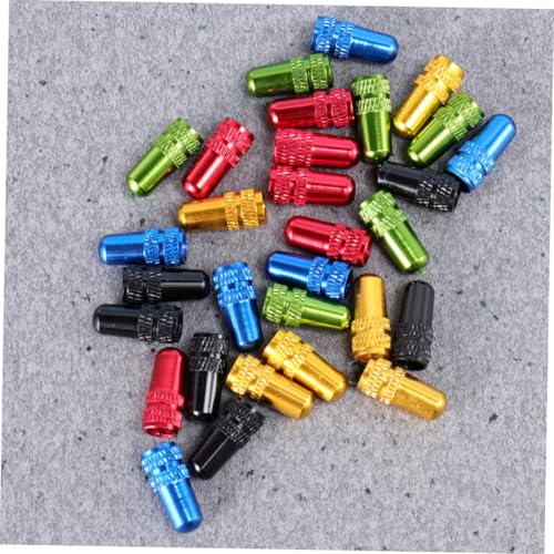 Zerodeko 30 piezas tapas de válvula de neumáticos para bicicleta de aleación de aluminio anodizado estilo francés cubiertas antipolvo ligeras para prevención de fugas de aire para ciclismo miniatura 2