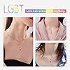 Suplight-Hypoallergenic-925-Sterling-SilverStainless-Steel-LGBT-BarDog-TagBead-Pendant-Necklace-Custom-Engraved-Rainbow-Flag-Lesbian-Gay-Pride-Jewelry-for-Men-Women-with-Gift-Box 925 Sterling Silver LGBT Pride Necklace Love Wins Equality Jewlery Platinum Plated Cubic Zirconia Crytal Bisexual Bi Lesbian Gay Flag Pendant Necklaces for Girls Women