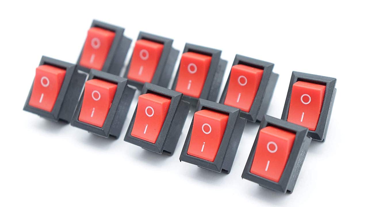 ERH India (Pack of 10) Mini 2 Pin SPST on/Off Switch for Electronic Circuit PCB for DIY Electronic Projects
