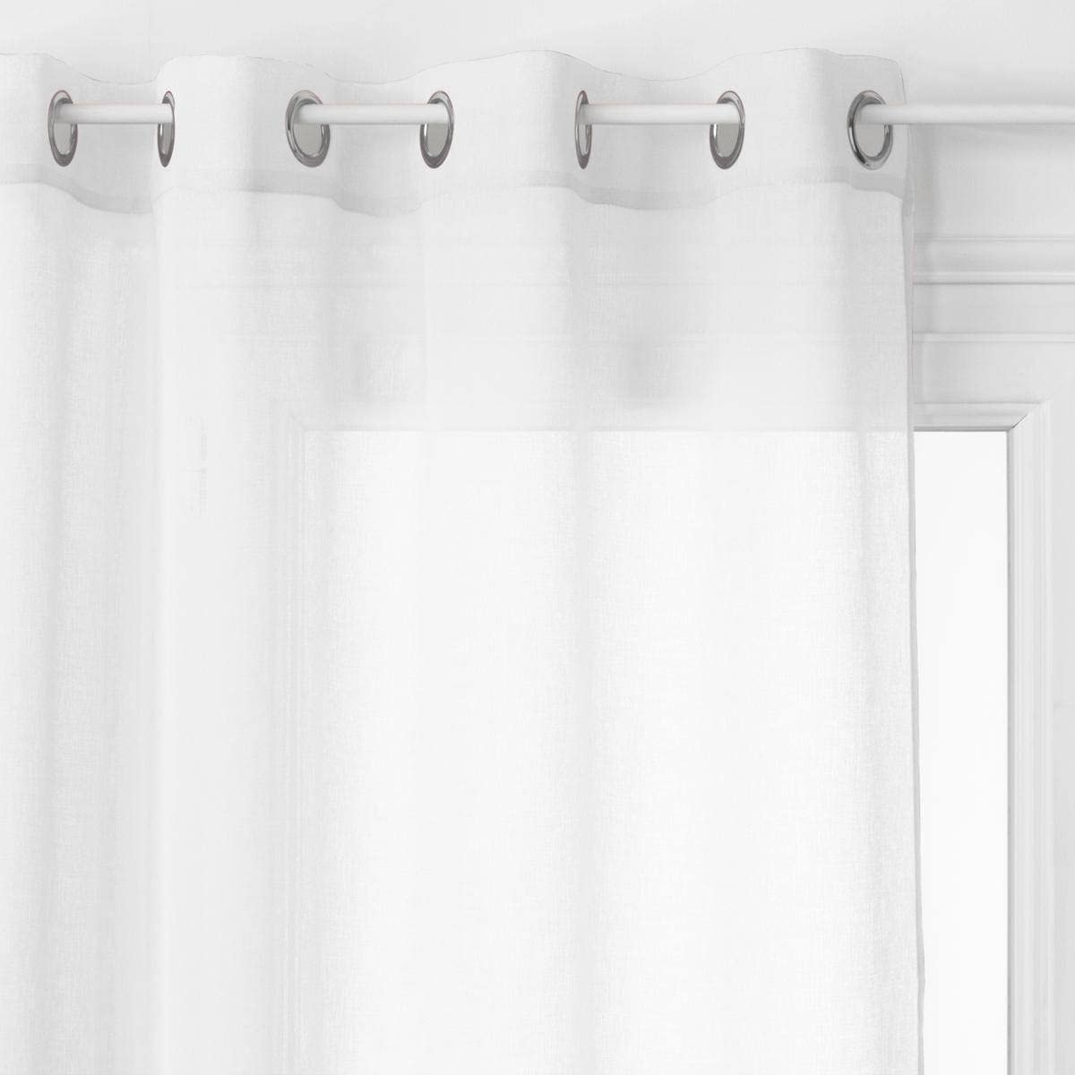 Atmosphera - Voilage Georgette - Blanc - 140x240 cm