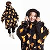 Giggling Getup Wearable Blanket Hoodie for Girls and Boys Warm Cozy Sherpa Fleece Hooded Blanket Sweatshirt Oversized Hoodie with Giant Pocket & Sleeves for Kids Pizza #1