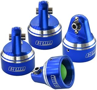 GPM Upgrades Aluminum 6061-T6 Damper Top Cap for GPM and Original Shock Absorbers for 1/5 X-Maxx 6S Monster Truck (77076-4) & 1/5 X-Maxx 8S Monster Truck (77086-4) & 1/6 XRT (78086-4) Rc Cars (Blue)