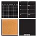 Wall Pops WPE1875 Modern 4 Piece Organizer Kit, Black