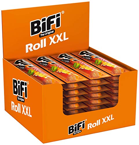 BiFi Roll XXL – 24er Pack (24 x 70 g)– Snack im Teigmantel – Herzhafter, großer Salami Fleischsnack & Carazza Original XXL – 16er Pack (16 x 75 g) – Herzhafter Pizzasnack zum Mitnehmen