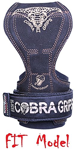 Image of Cobra Grips Weight Lifting Gloves with Adjustable Neoprene Padded Wrist Wraps - Heavy Duty Alternative to Power Lifting Hooks for Deadlifts