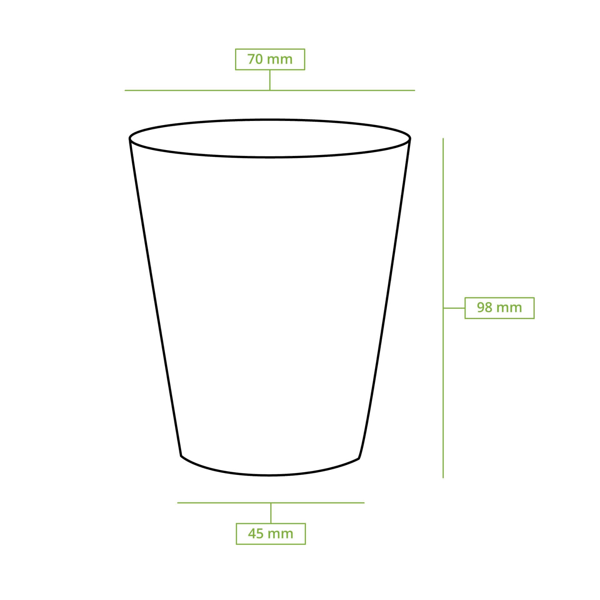 BIOZOYG 1000x vasos desechables 180 ml / 7.5 oz blanco con motivo medioambiental - vasos cafe sin plástico y con materiales sostenibles - vasos cafe desechables