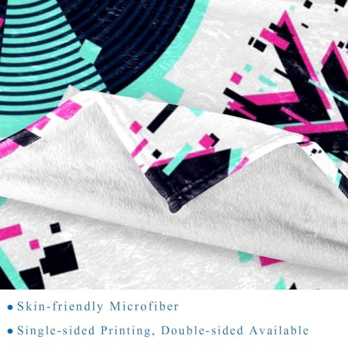 Plaid microfibre de qualité supérieure Glitch Équipement sonore pour lit