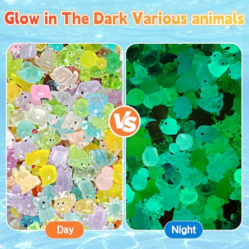 50PCS Glow Resin Animals