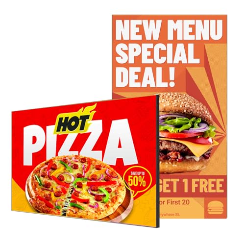 Image of 32 inch Digital Signage Disply, 2000nits High Brightness Advertising Display, Slim Fit Frameless Wall Mount Digital Signage, CMS Remote Publish, 24 /7 Working, Smart Split-Screen, HDMI /USB /WiFi /Android OS