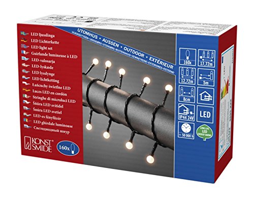 Konstsmide 3695-107 LED Globelichterkette mit kleinen runden Dioden /...