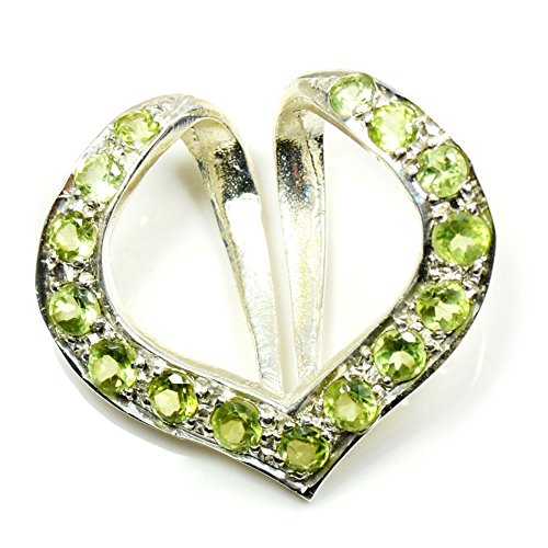 Pendentif cœur en argent 925 et pierre de naissance certifiée pour femme