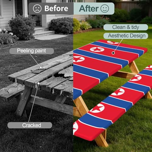 Mantel de mesa con estampado coreano y fundas integrales para renovar tus zonas de picnic 3