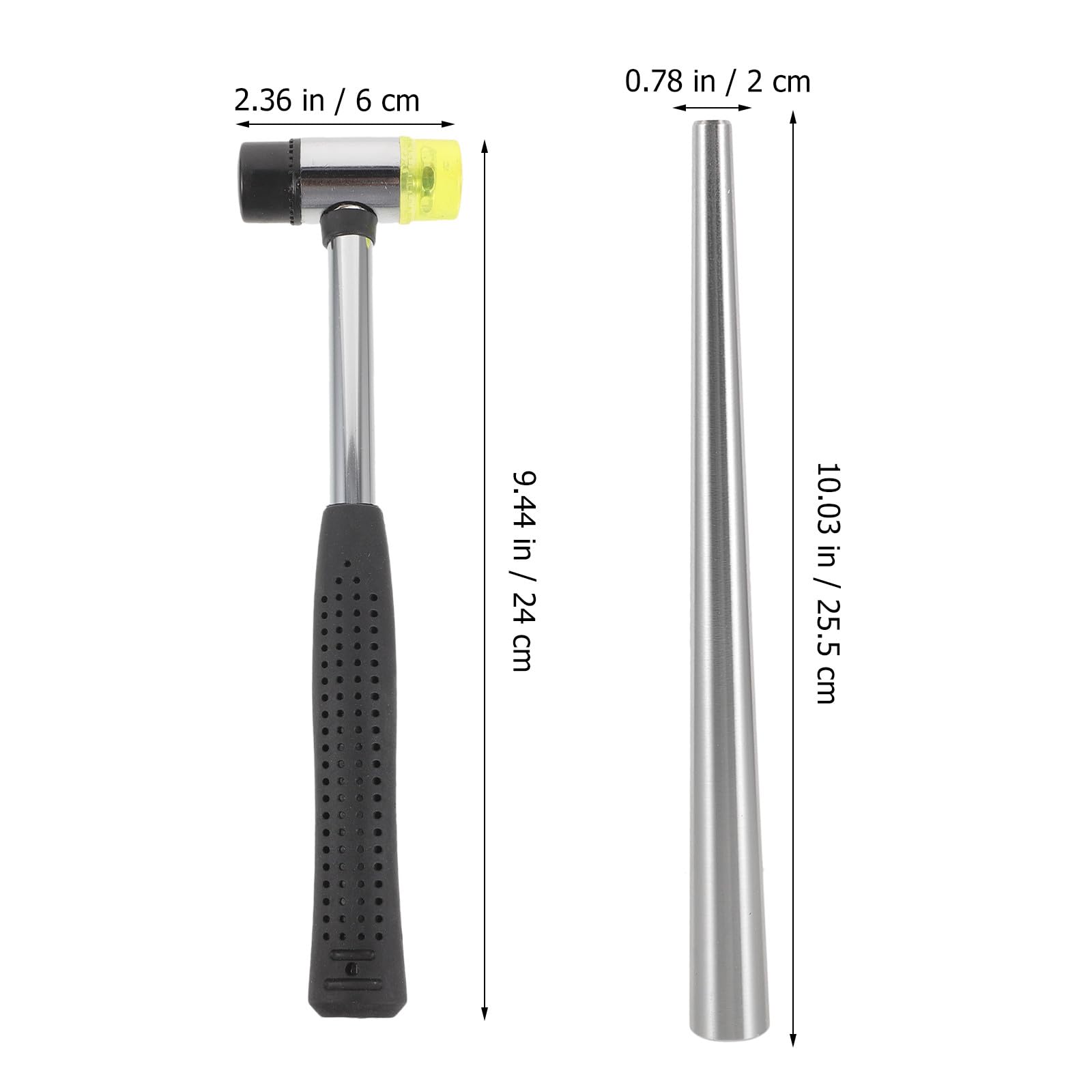 CLISPEED Kit Martello e Mandrino Regolabile per Gioielli, Strumento per Modellare Anelli e Bracciali in Ferro Pieno, per Riparazioni Oreficeria e Fai da Te