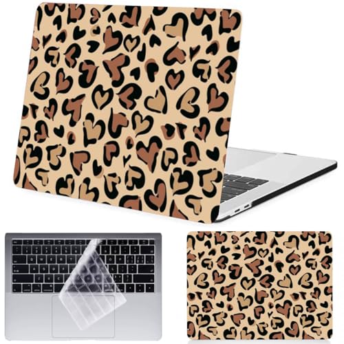 Étui MacBook Air 13 Pouces M4 M3 M2 Coque Plastique A2681 Clavier Léopard